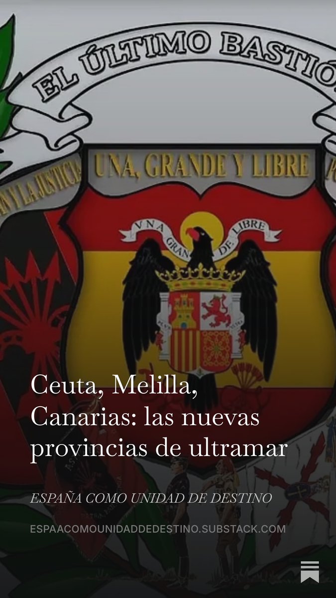 esp_1965's tweet photo. Ceuta, Melilla, Canarias: las nuevas provincias de ultramar https://t.co/FnG5VXiZ69 https://t.co/BI6X6x5TSM