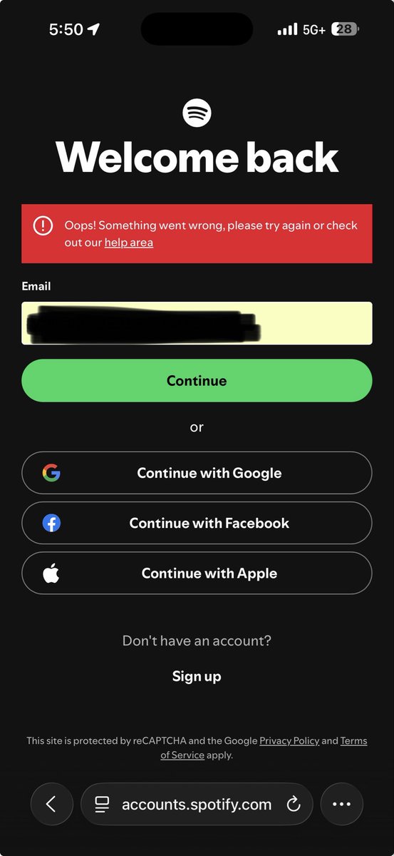 _antointte's tweet photo. @SpotifyCares I have tried a different device and browsers for both devices and i still get this message https://t.co/EG0aviulG5