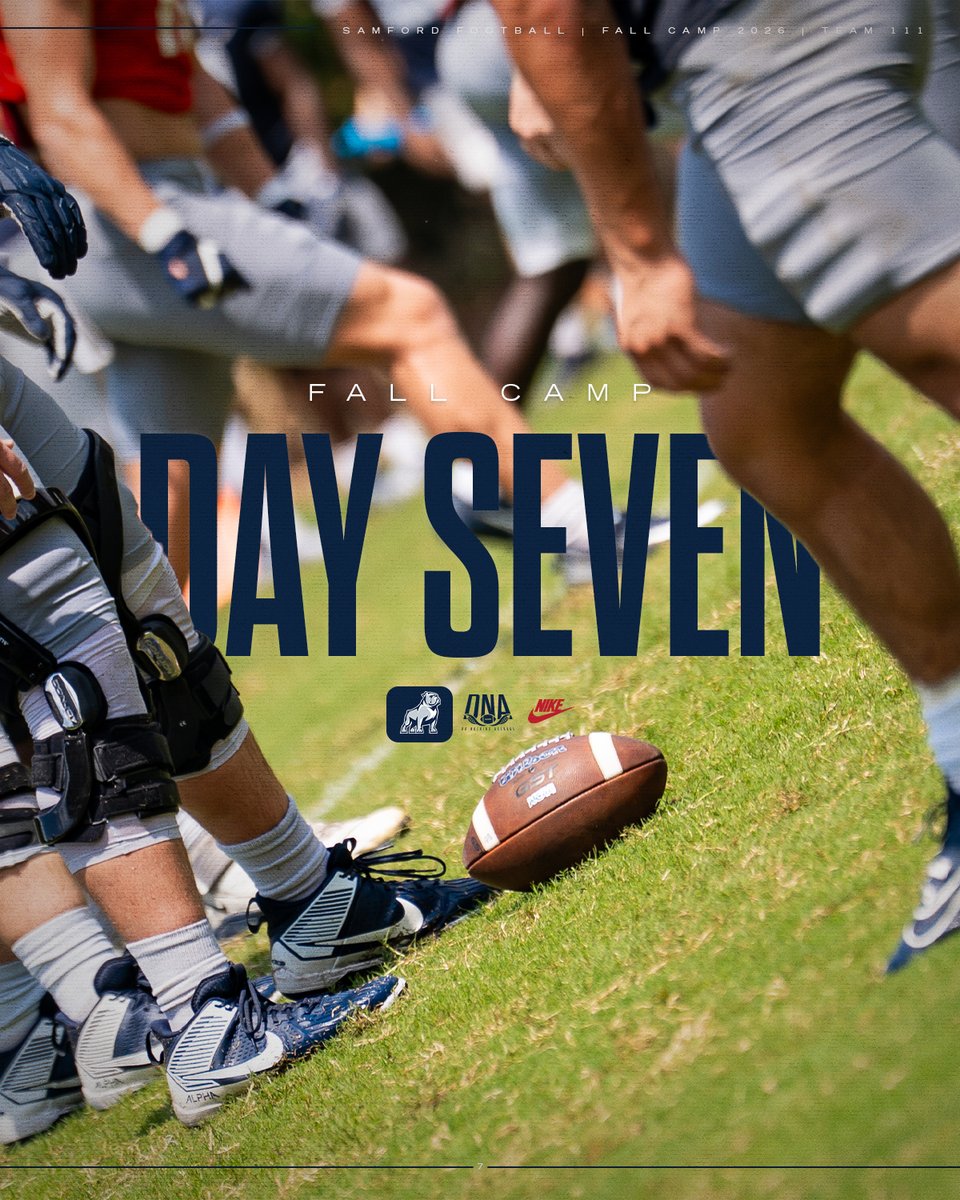 SamfordFootball's tweet photo. Grit.

#AllForSAMford #SamfordDNA #FallCamp2026 https://t.co/DbvIxPBs7j