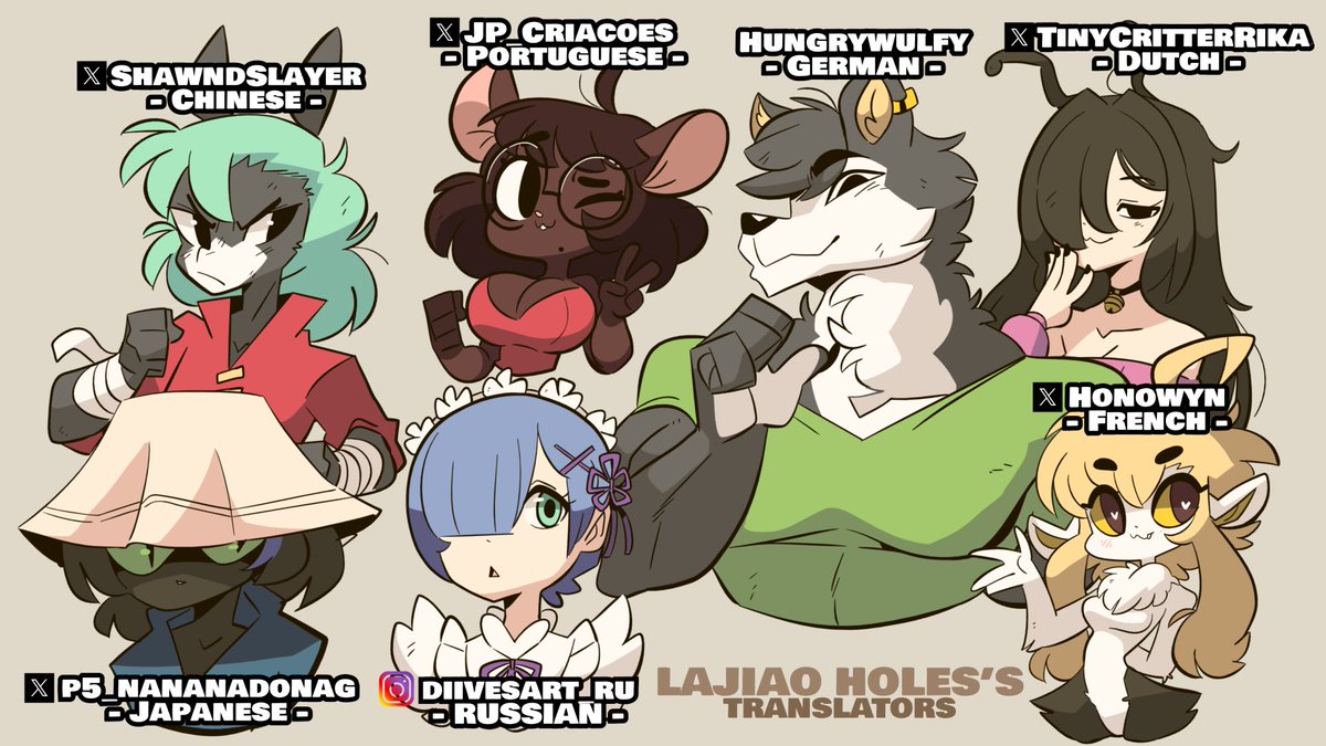 DiivesArt's tweet photo. The episode looks great, but I want to give special thanks to the other half of the team ❤️🌟
[ENGLISH CASTING]
Lajiao's VA - @MinteaVA 
Niunai's VA - @ZeroDiamonds 
Zhima's VA - @_PixieWillow 
Binggan's VA - @KamilaBombette 
Gu/Yumao's VA - @JustTheQueenie 
Jinshen's VA - @K1ngCraft 
Nao-Sai's VA - NG/fadebynightva

[SPANISH CASTING]
Lajiao/Zhima's VA - @aloBelmont 
Niunai's VA - @RakkunX 
Binggan's VA - @MocaLamy 
Gu/Yumao's VA - @Kitty_Rose69 
Jinshen's VA - @RamkuDubs 
Nao-Sai's VA - IG/fonsla.voz

[SUBTITLES]
Chinese - @ShawndSlayer 
Japanese - @p5_nananadonag 
Portuguese - @JP_Criacoes 
French - @Honowyn 
Dutch - @TinyCritterRika 
Russian - @diivesart_ru
German - Hungrywulfy
Please support them: their work is incredible! ☺️
---
#diives #xingzuotemple