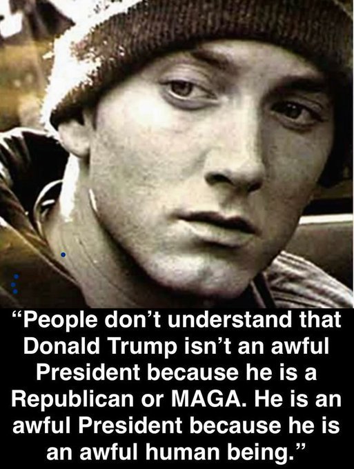 Damaan4u33's tweet photo. Who agrees with Eminem? ✋ https://t.co/Fii5c9YEBS