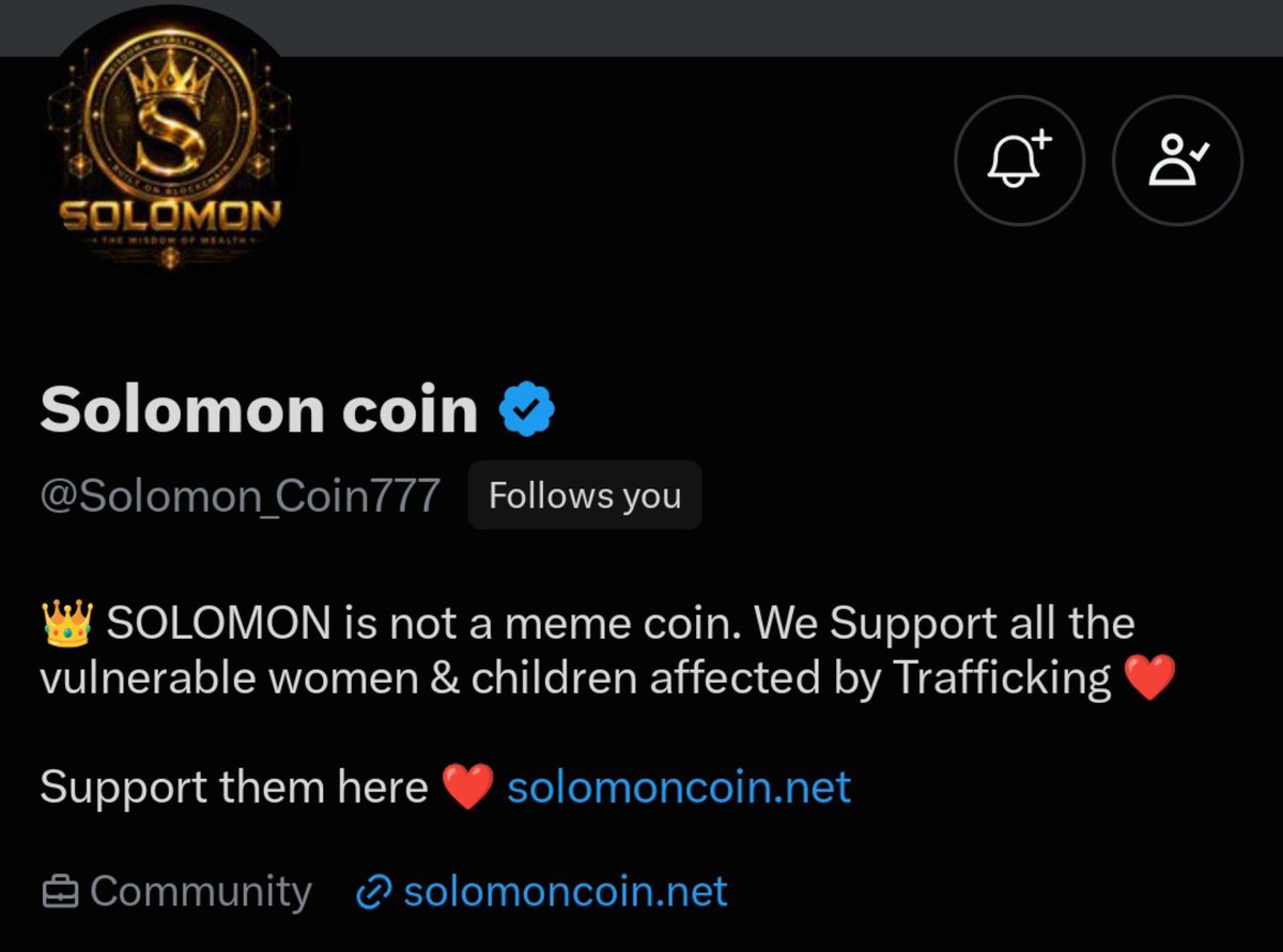 GraigTech's tweet photo. Even as $PENGY RESCUES OUR CHILDREN AND ALL WHO HAS LOST MONEY IN CRYPTO ND GIVE THEM GREAT FINANCIAL $REST,  $SOLOMON COIN WILL CLEAN THE FACES OF MANY  WIDOWS IN THE WORLD. I SINCERELY APPRECIATE THE FOLLOW @Solomon_Coin777 https://t.co/D7r8mwM2CA