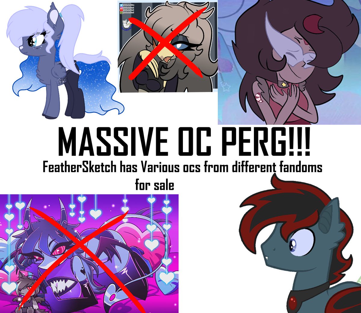 xFeatherSketchx's tweet photo. MASSIVE OC PERGE!! https://t.co/UPw9eMepx8
3 of my helluva boss ocs sold, so now all thats left is my MLP ocs and SU ocs!! PLEASE SHARE!! this helps me.... I REALLY needs the financial help ahghh
#mlp #mlpfim #mlpocs #mlpg4 #mylittlepony #mylittleponyoc #mylittleponyocs #mylittleponyfriendshipismagic #mylittleponyg4 #mylittleponygen4 #mylittleponyadopt #mylittleponyadopts #mylittleponyadoptables #mylittleponyocsforsale #SU #stevenuniverse #stevenuniverseoc #stevenuniversefanart #stevenuniversegemsona #stevenuniverseadopt #stevenuniverseadoptables