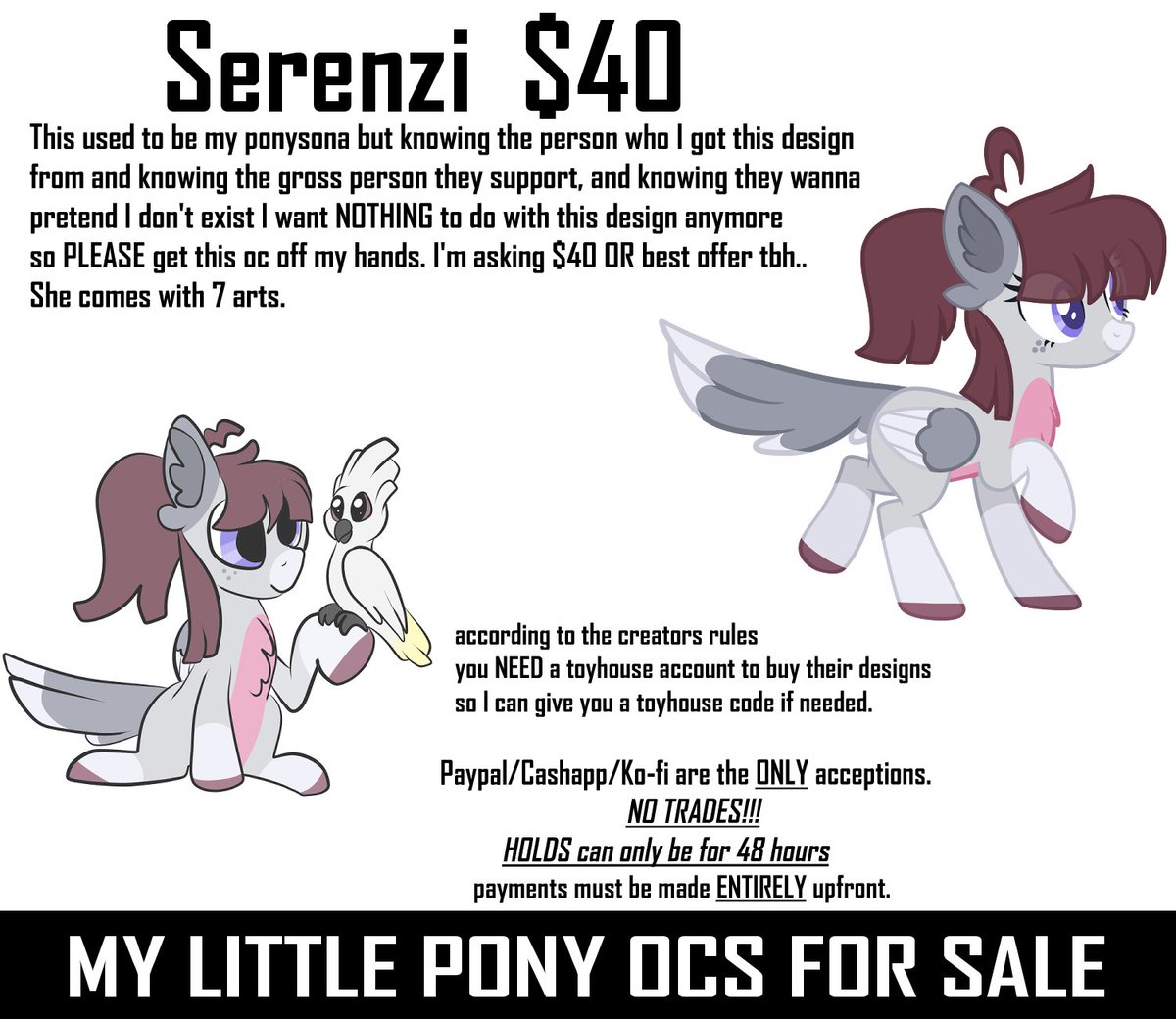 xFeatherSketchx's tweet photo. MASSIVE OC PERGE!! https://t.co/UPw9eMepx8
3 of my helluva boss ocs sold, so now all thats left is my MLP ocs and SU ocs!! PLEASE SHARE!! this helps me.... I REALLY needs the financial help ahghh
#mlp #mlpfim #mlpocs #mlpg4 #mylittlepony #mylittleponyoc #mylittleponyocs #mylittleponyfriendshipismagic #mylittleponyg4 #mylittleponygen4 #mylittleponyadopt #mylittleponyadopts #mylittleponyadoptables #mylittleponyocsforsale #SU #stevenuniverse #stevenuniverseoc #stevenuniversefanart #stevenuniversegemsona #stevenuniverseadopt #stevenuniverseadoptables