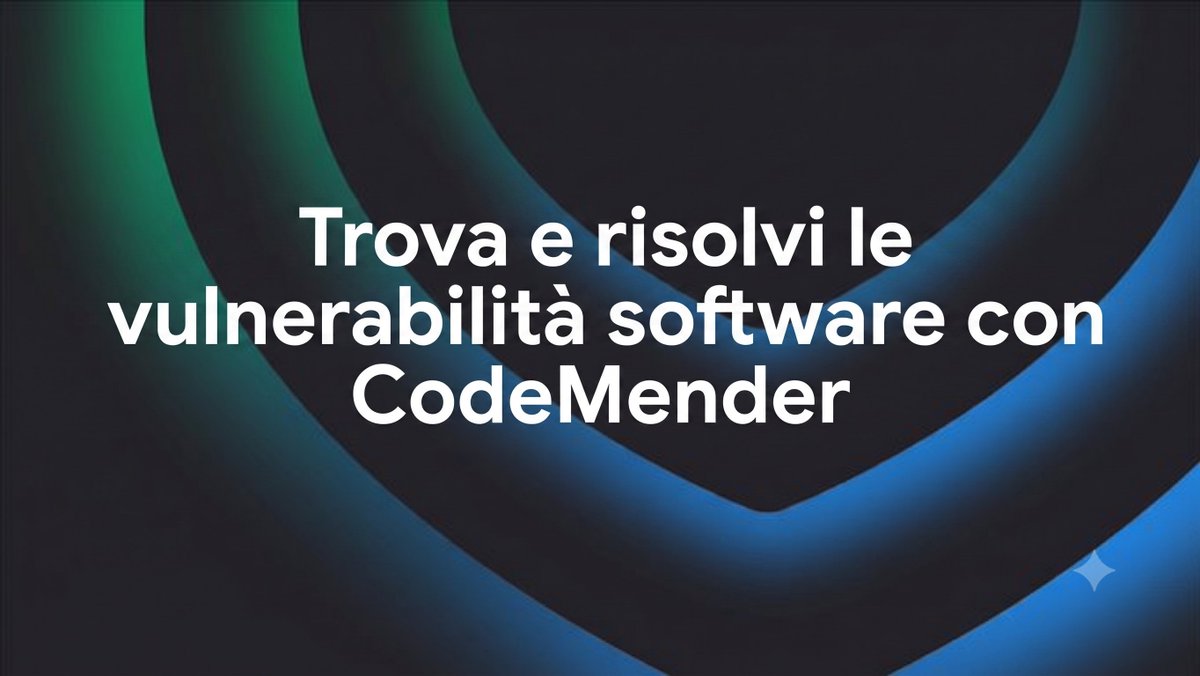 GoogleCloud_IT's tweet photo. @GoogleDeepMind 📖 Scopri di più su come utilizzare CodeMender sulla Gemini Enterprise Agent Platform, oppure come parte di AI Threat Defense → https://t.co/ZN6I4HKXta https://t.co/COU1fS5DY4