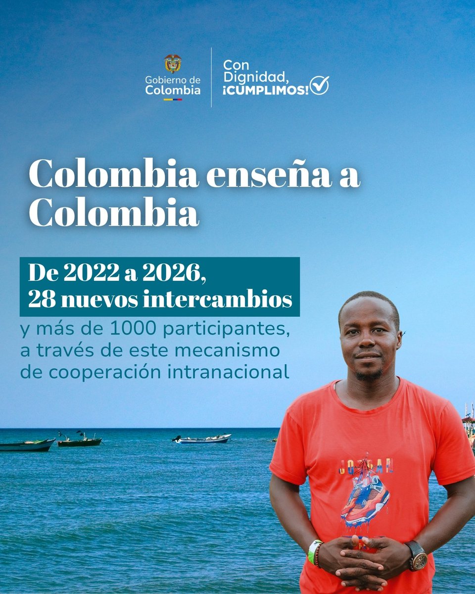 APCColombia's tweet photo. #ConDignidadCumplimos ✅ | La cooperación también se construye desde los territorios.

Entre 2022 y 2026, ‘Colombia enseña a Colombia’ benefició a 1.150 personas, demostrando que compartir conocimientos entre regiones es una respuesta innovadora y efectiva a los desafíos actuales.

#ColCol