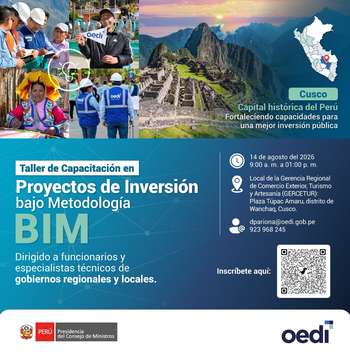 oediperu's tweet photo. 🚨 ¡Atención, Cusco! 📢

La transformación de la inversión pública empieza con el fortalecimiento de capacidades. (1/4) https://t.co/XW9fUcVcU7
