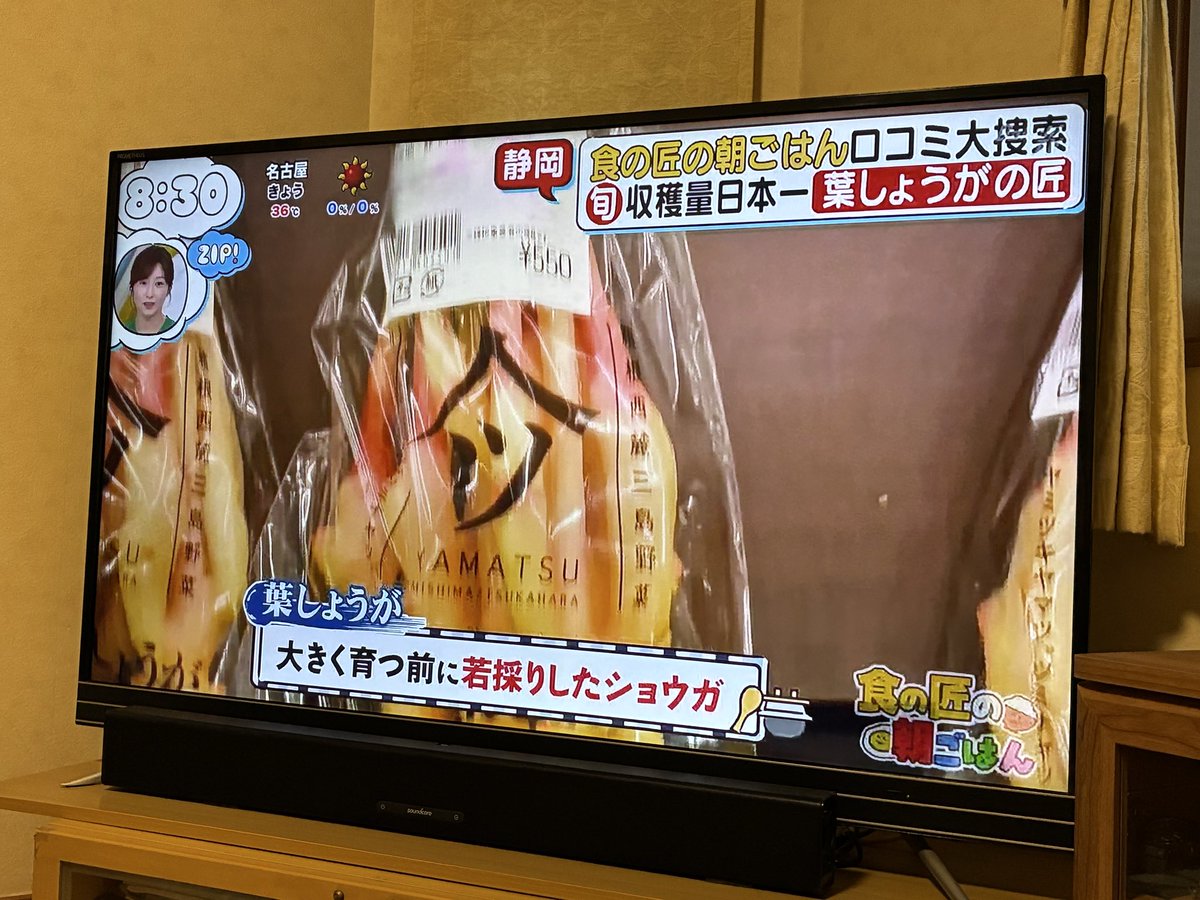 10050524's tweet photo. 昨日のzip 食の匠の朝ごはんに出演しました☺️とても楽しいロケでした！
静岡県は葉しょうが生産量1位なのです
ヤマツ葉しょうがが全国デビューで嬉しい限りです💪今日のzip は岩井くんが葉しょうが料理作ってくれます！
#のうみんず
#葉しょうが
#ヤマツ葉しょうが
#川崎農園 https://t.co/UKtEEybJ1Z