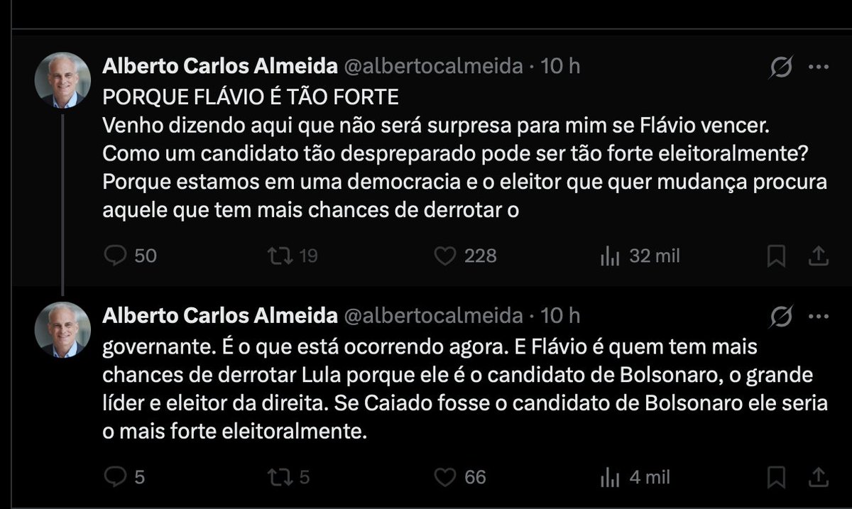 claudio_dantas_'s tweet photo. É justamente o contrário. Se estivéssemos numa democracia, Flávio nem seria o candidato. https://t.co/BJQPBmdM4d