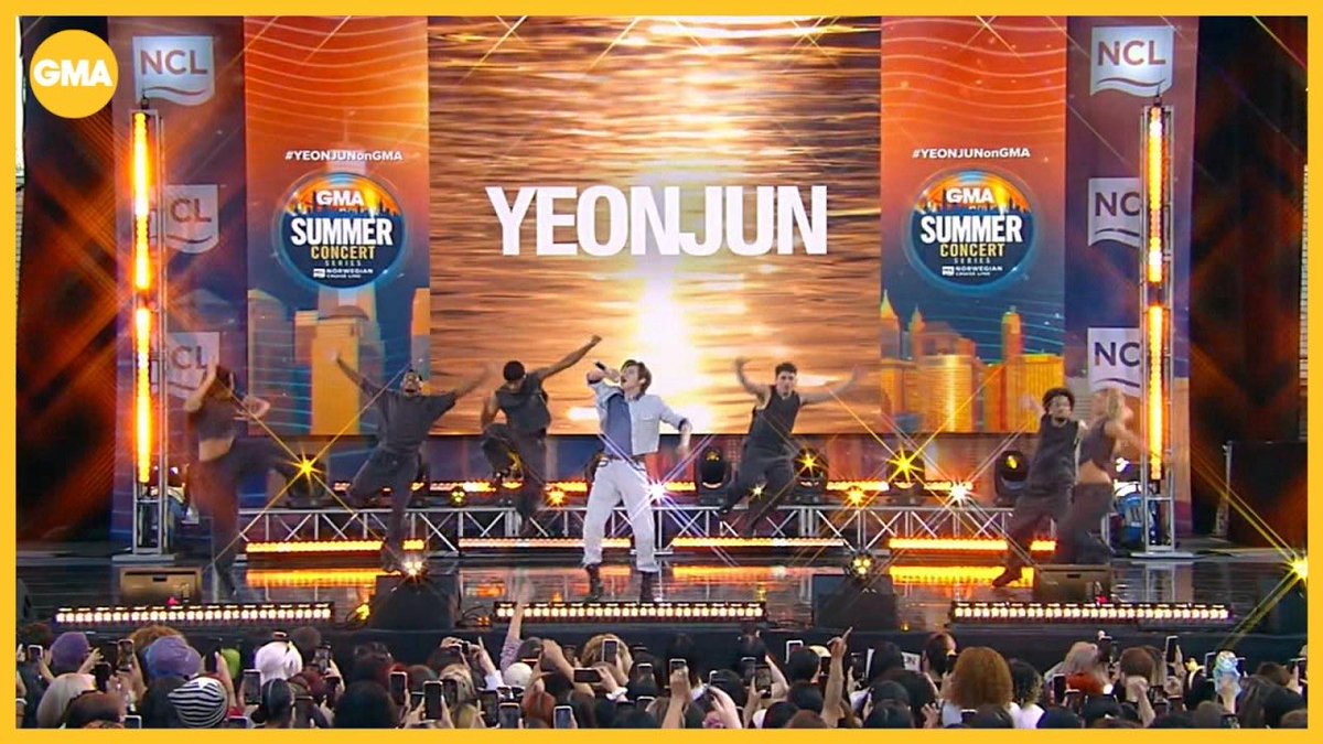 913records's tweet photo. YEONJUN on ABC’s GMA 2026 Summer Concert Series in New York, USA

Vanilla: https://t.co/xtfq6ws9cD
Ice Cream: https://t.co/NHL99jm978
Talk to You: https://t.co/nc4p1iUxU9
GGUM: https://t.co/DCL5HgKi6y

#YEONJUN #연준 #ヨンジュン @TXT_bighit https://t.co/c3FgZxhSlC