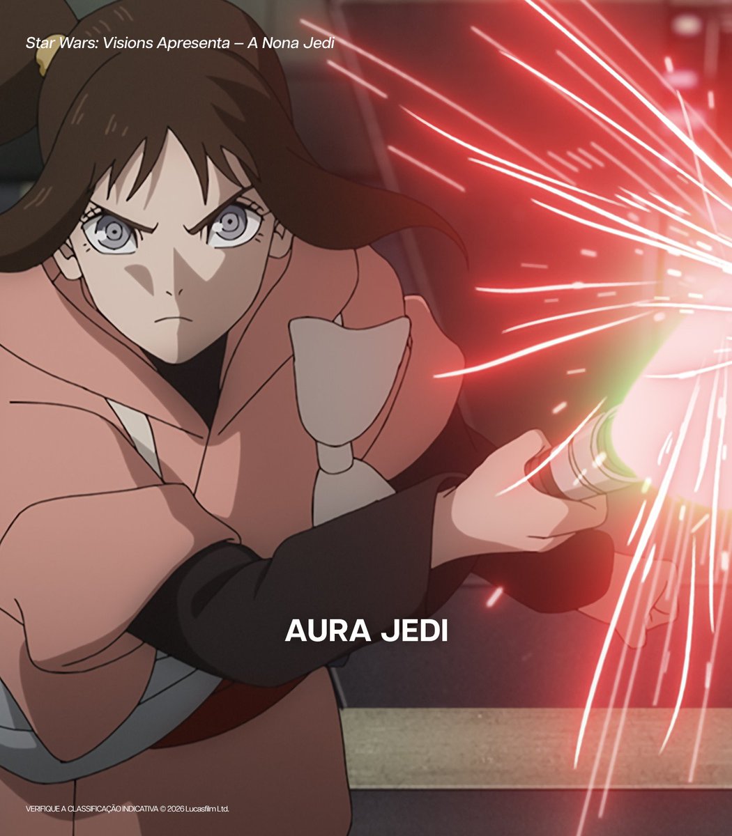 DisneyPlusBR's tweet photo. O futuro da galáxia está em boas mãos. ⚔️✨

Star Wars: #Visions Apresenta — A Nona Jedi já está disponível no #DisneyPlus. https://t.co/w20M6Jio0b
