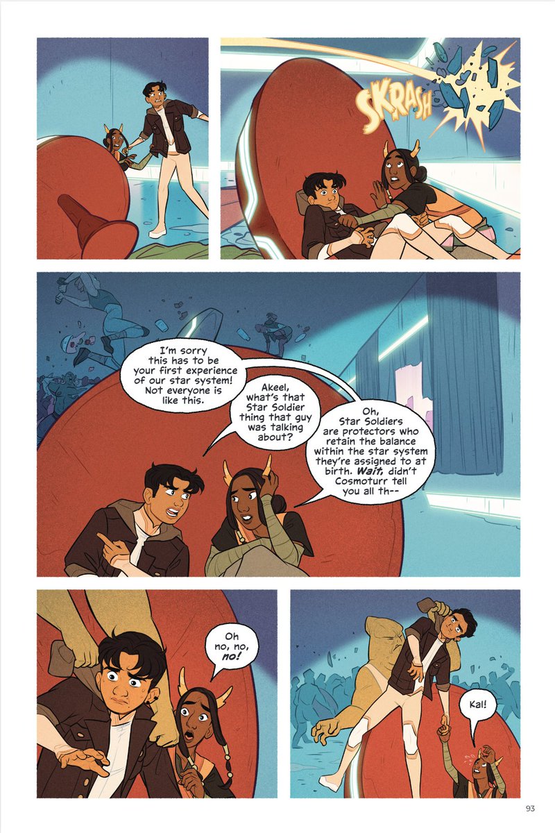 topshelfcomix's tweet photo. Kal and Cosmo are hilarious. 

If the humor isn't enough to sell this, just know this #YA sci-fi original graphic novel, is a full-on space opera, packing every page with thrilling action and charming romance.

#Kloud9: The Star Soldier, out now!

#Funny @Dommnics @AJOMasonWriter https://t.co/tL3OHmoFVf