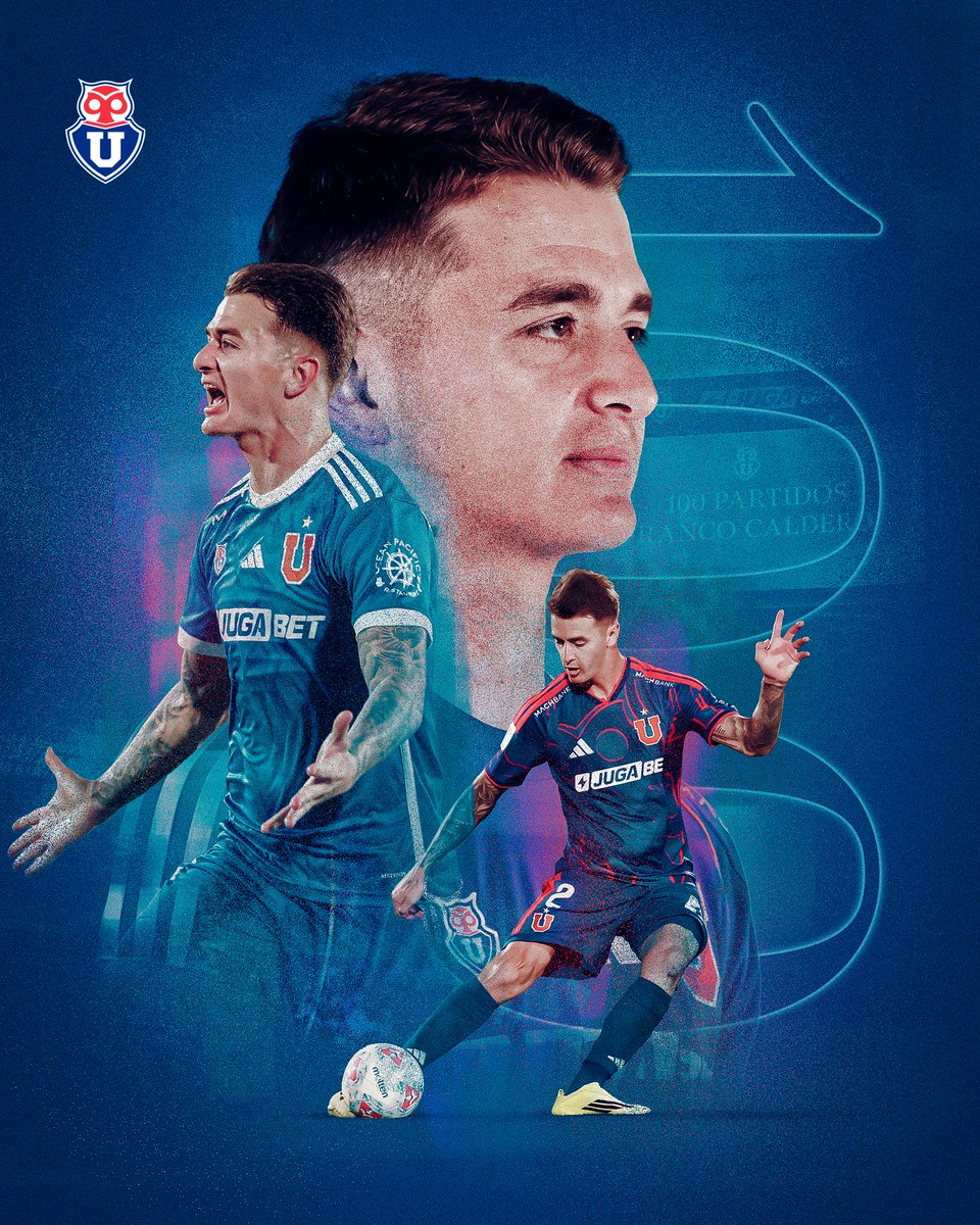udechile's tweet photo. Con el duelo de hoy ante Unión San Felipe, nuestro defensor Franco Calderón alcanzó los 1️⃣0️⃣0️⃣ partidos defendiendo la camiseta azul 🤘🏼

¡Vamos por más, Chaco! 👏🏼 https://t.co/YaWKj9F835