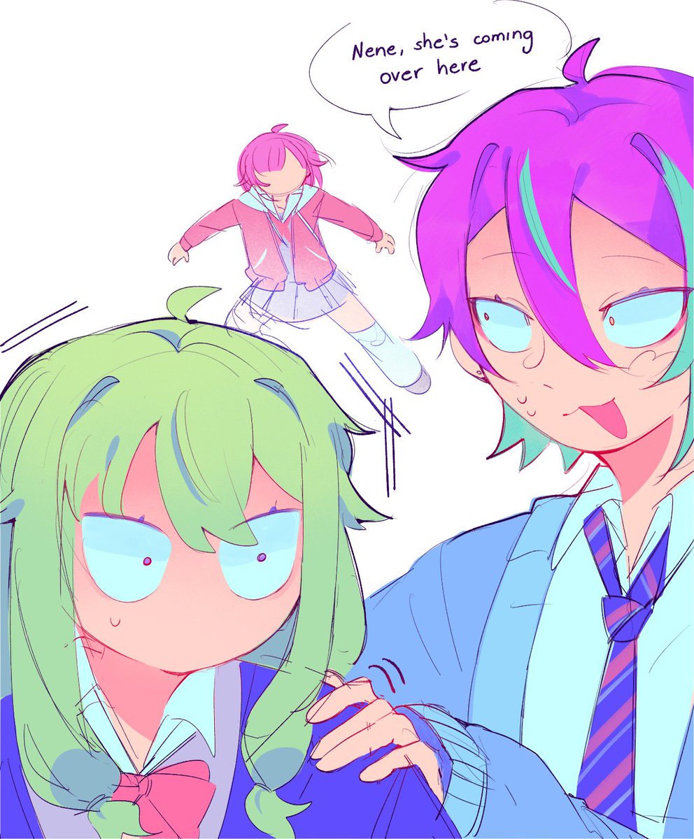 akunipii's tweet photo. THE HUGGERRR, she has a daily hug quota to meet #prsk_FA https://t.co/jqKv1CKzT7