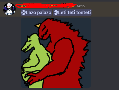 PaleoLazo's tweet photo. "voy a ver el canal de arte de mi server de discord para ver que dibujos hermosos hace mi amada comunidad" 

los dibujos en cuestión de mi amada comunidad (al menos no me volvieron a hacer embarazado) : 
... los amo chicos https://t.co/zESjrXzWxd