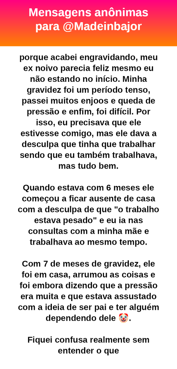 madeinbajor's tweet photo. #bajo44112
🚨🚨🚨
Se esse infeliz resolver entrar na justiça ( duvido ) ainda pode te trazer problema.
Guarde provas das mensagens e da relação, porque podem ajudar em registro, paternidade e pensão https://t.co/9TIPXbSCA3