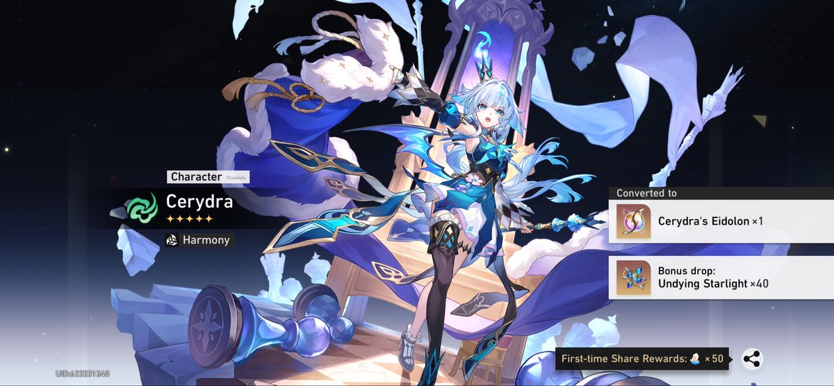 minjunnie03's tweet photo. Acquired E1 Cerydra in exactly 80 pulls!! https://t.co/Gfla9RGvgo