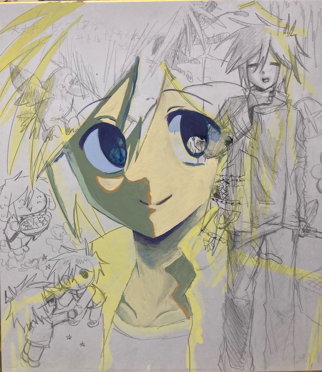 Moy97j's tweet photo. 色紙に描く
#アクリルガッシュ　#ranfren https://t.co/2SKvKUNOIW