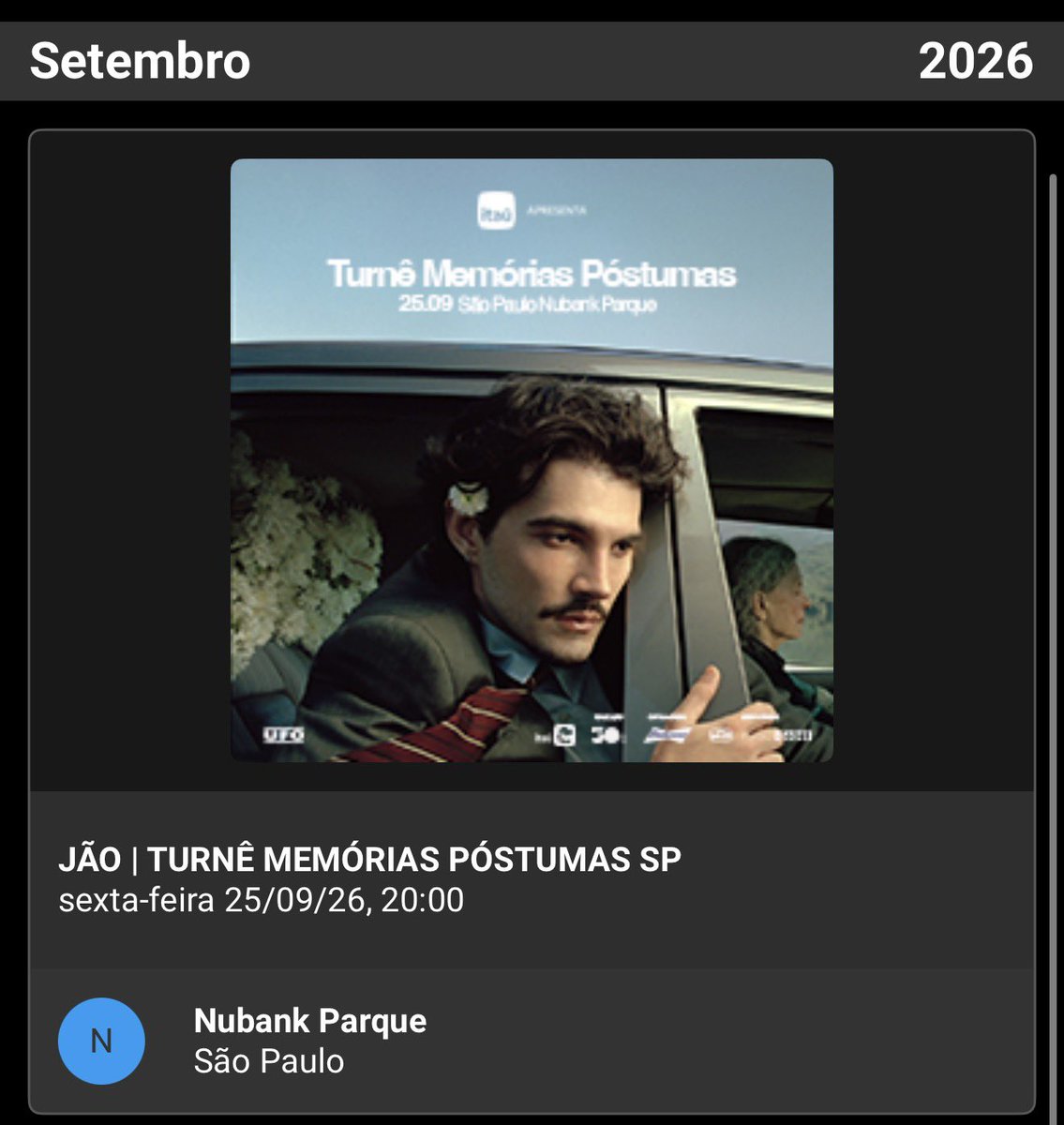 blockdyou's tweet photo. 🎟️ VENDO INGRESSO – JÃO | Memórias Póstumas

1 ingresso Pista 
R$ 460 (valor que paguei)

📌 Motivo: Comprei pra não ficar sem e consegui o setor que queria. https://t.co/nG8muHRegn