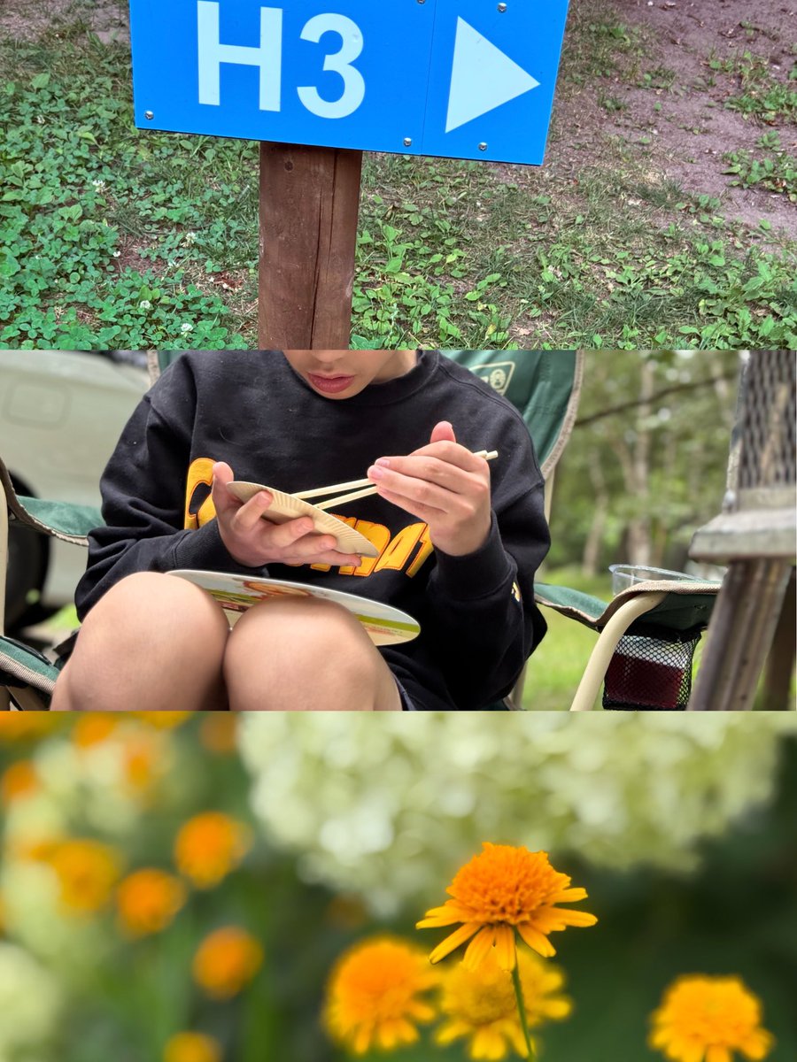 saaa_tok's tweet photo. 我が家の唯一の恒例行事キャンプ⛺️🌳
もはやBBQより朝ご飯の味噌汁が楽しみ😋
さぁ夏休みも各自頑張りましょう🌼 https://t.co/onDaxJbjgT