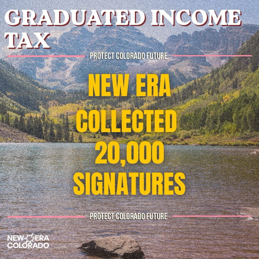 NewEraCoAF's tweet photo. New Era collected over 20,000 signatures. 💅 

Together, as a coalition, we collected 163,000 signatures. 

Colorado is ready to tax the rich with a fairer tax system. https://t.co/0eylYcN2LF
