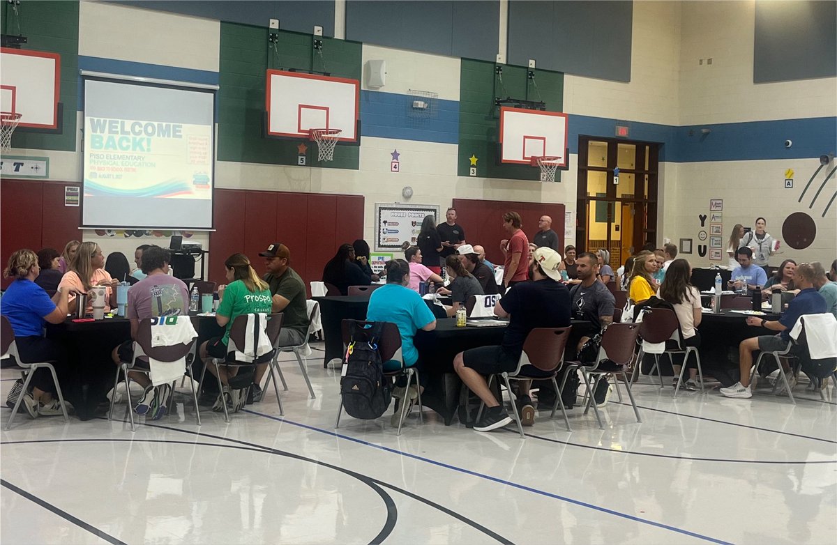 kellidsmith's tweet photo. Impactful morning with our @ProsperISD Elem PE team! Unpacking TEKS, discussing important updates, @OPENPhysEd activities, &amp; getting prepped for an amazing year! 🥳🤩 @PISD_Athletics https://t.co/RDyswwxrMb