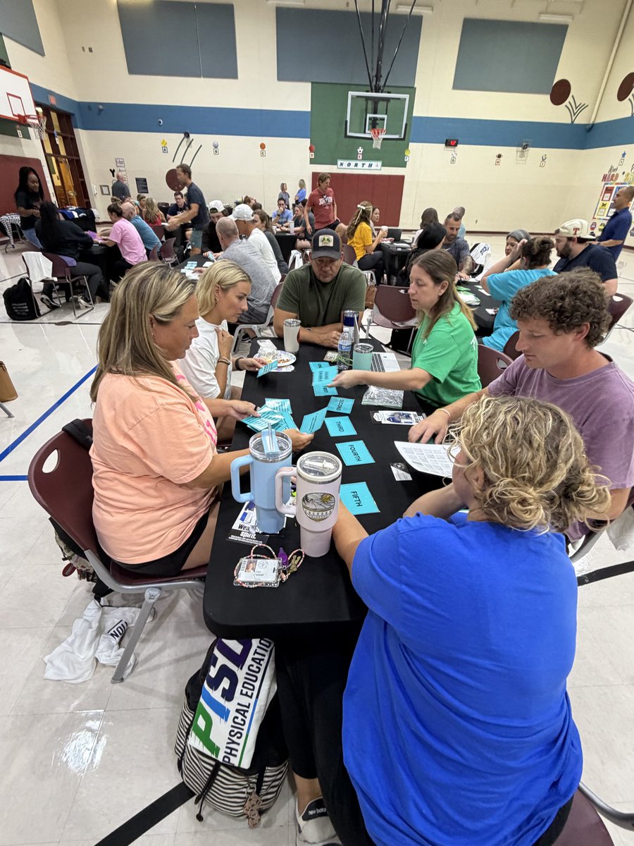 kellidsmith's tweet photo. Impactful morning with our @ProsperISD Elem PE team! Unpacking TEKS, discussing important updates, @OPENPhysEd activities, &amp; getting prepped for an amazing year! 🥳🤩 @PISD_Athletics https://t.co/RDyswwxrMb