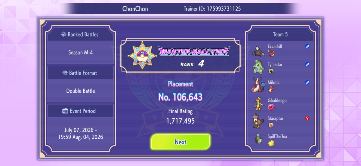 SlitherwingVGC's tweet photo. Highest I’ve climbed since champions released, this sand team goes absolutely insane https://t.co/TzqgBvzVWM