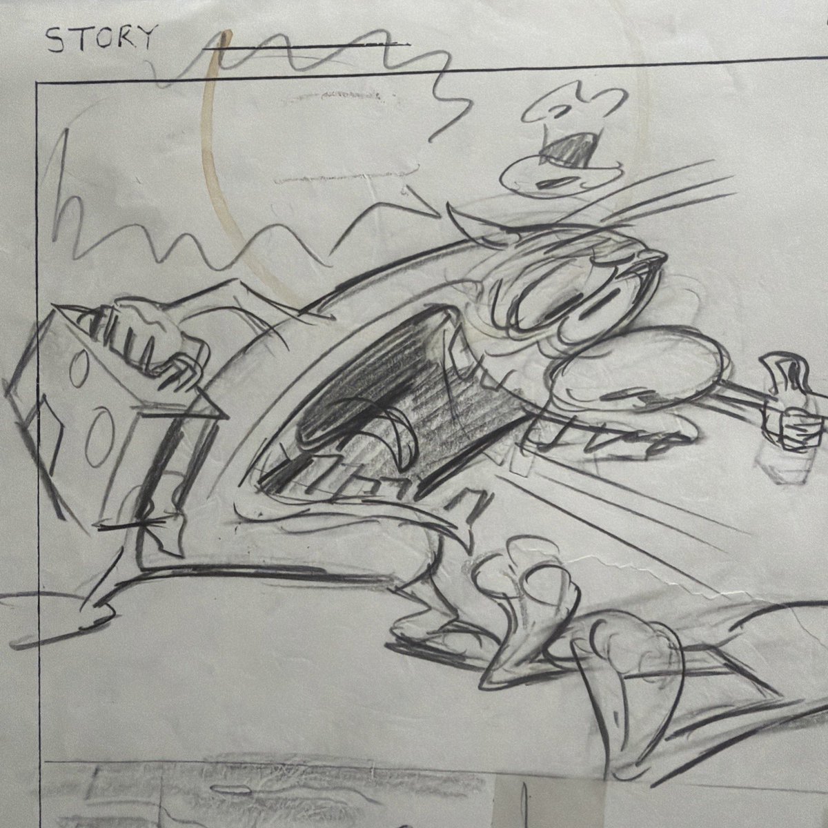 FrankForteArt's tweet photo. @SpumcoArt some Weekend Pussy Hunt drawings by Jim Smith #spumco #animationart #Storyboards @ChrisGomezania @SKINNER @UlrichArtist @PopSeq https://t.co/67EmOh5VcG