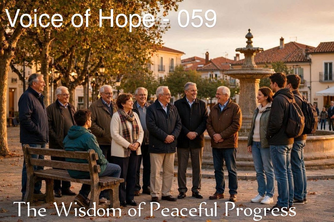 NNV2025's tweet photo. Voice of Hope - 059 (short version)
Title: The Wisdom of Peaceful Progress 

Peaceful progress lasts longer than angry destruction.
Wisdom must guide transformation.
#. NNV2025
Carpe lucem ✨ https://t.co/zgvOWRAKP4