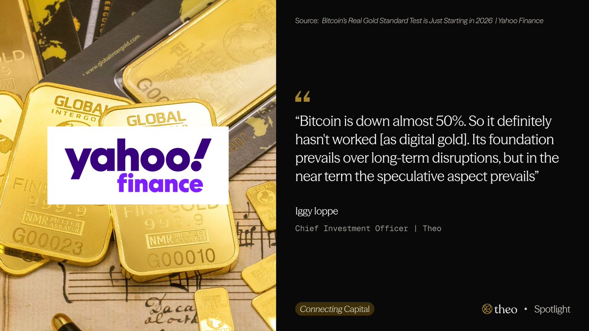 Theo_Network's tweet photo. "Bitcoin is down almost 50%. So it definitely hasn't worked."

Theo CIO @iggyioppe debated Bitwise's head of derivatives on @beincrypto's Markets Intelligence Council over whether bitcoin has earned the digital gold label.

Read the full article below. https://t.co/egUAsW3jVt