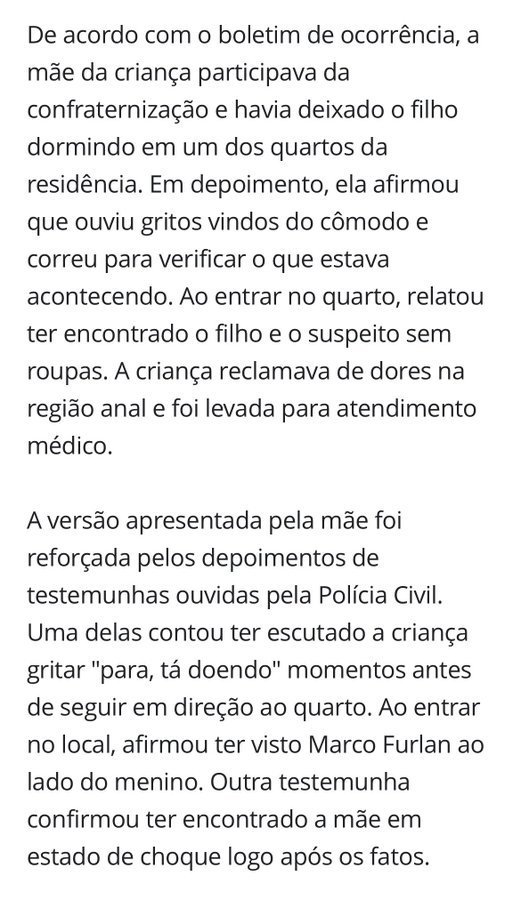 ZAMENZA's tweet photo. O ator Marco Furlan ESTUPR0U uma criança no meio de uma festa de aniversário e foi preso em flagrante.O relato da mãe é aterrorizante.Uma pessoa dessa pode ser colocada de novo na sociedade? Prisão perpétua é inconstitucional no Brasil,mas esse tipo de gente não pode sair nunca. https://t.co/VwaejzQubF