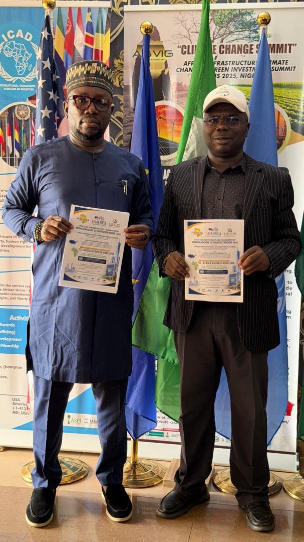 AbvigG's tweet photo. ABVIG &amp; Liralph Integrated Services Ltd. ve signed a Strategic Partnership MoU to jointly deliver the US-Africa Business Week 2026, in collaboration with AICIS, at #UNGA2026,New York.Advance trade, investmt, infrastructure, climate action &amp; security. 🌍🤝🇺🇸🇳🇬#AICIS2026#USAFRICA https://t.co/1OJPaj0cNE