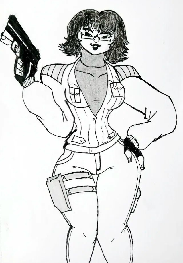 TozPunkinman's tweet photo. I have finished yet another request. I have drawn my pookie @omeletteattack's character Antoinette Cross in her RE9 appearance! Please enjoy her.
#art #re9 https://t.co/yUAjjcjpNn