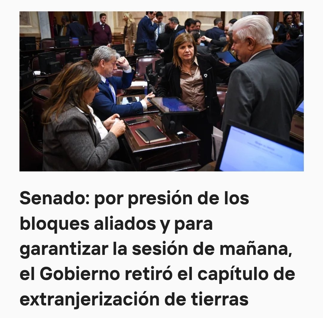 RicBenedetti's tweet photo. Sobre la frustrada Ley de Tierras, algunas conclusiones.

La primera. El Gobierno se obsesionó con aprobarla como fuera para no mostrar una derrota política. Fueron tan burdas las presiones, tan desesperadas las maniobras y tan grotescas las idas y vueltas que terminaron consiguiendo exactamente lo que querían evitar: un papelón monumental. Quisieron esconder una derrota... y terminaron haciéndola mucho más grande.

La segunda. El caso del senador libertario Benegas Lynch es un escándalo en sí mismo. Su vinculación con Glocal, una empresa dedicada a la comercialización de campos, hacía inevitable discutir un conflicto de intereses de enorme gravedad. En cualquier República seria, eso habría bastado para exigir explicaciones, apartarlo del tratamiento del proyecto y, si correspondiera, aplicar las sanciones que la ley prevé.

La tercera. Los libertarios de paladar negro hoy lloran porque la derrota les rompió el relato de la invencibilidad. Pero todavía más patético es el papel de los conversos. Esos exrepublicanos que un día se pintaron de violeta por conveniencia creyendo que iban a formar parte del círculo. Nunca entendieron que, para los "puros", jamás serán de los suyos.

No los consultan. No los escuchan. No deciden nada. Apenas los cuentan cuando hace falta un voto, un aplauso o una mano levantada. Después vuelven a ser invisibles. Y, aun así, siguen obedeciendo con una disciplina que ya ni siquiera les garantiza un lugar en la foto.

A ellos no les hablo. Ya eligieron.

A los republicanos les digo otra cosa: tengamos memoria. Memoria de todos y de cada uno. De los que hoy justifican cualquier atropello con tal de no incomodar al Gobierno. De los que aplauden hasta los silencios del poder. De los que levantan la mano cuando se los ordenan. De los que cambiaron convicciones por conveniencia, principios por cargos y la República por un color.

Porque el experimento libertario no será eterno. Y cuando llegue el momento de despegarse, muchos van a borrar fotos, reescribir discursos y jurar que siempre estuvieron del lado correcto de la historia. Que no puedan. Que nuestra memoria les recuerde, una y otra vez, dónde estuvieron cuando había que elegir entre la República y la obediencia. A no olvidar.