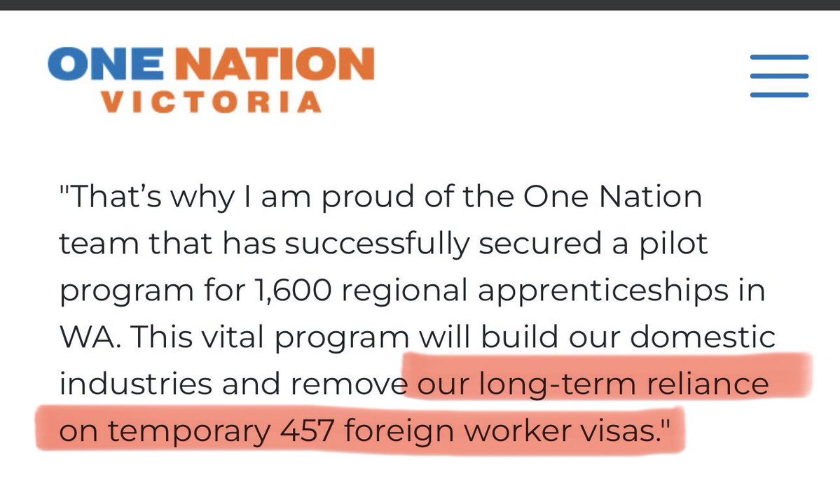 toiletpaperaus1's tweet photo. One Nation’s Western Metro candidate Fiona Lopez is excited to make big reforms! She’s super excited about reducing Australia’s reliance on 457 Visas.

One small problem…

The 457 Visa hasn’t existed for nearly 10 years. https://t.co/mEjq6UH7Qa