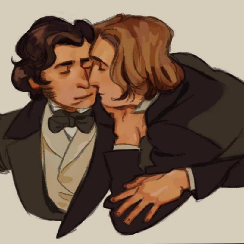 ClassicalBase's tweet photo. Frédéric Chopin and Franz Liszt seen getting cozy together in new photo. https://t.co/BbCn1aoI0T