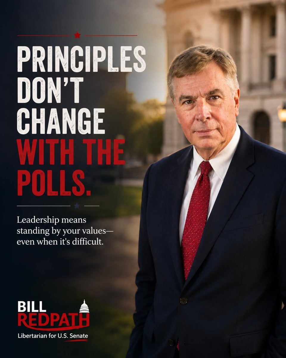 LPNational's tweet photo. Bill Redpath believes government should protect individual liberty, respect personal responsibility, and live within its means. These aren’t new ideas—they’re enduring principles that deserve a voice in Washington. https://t.co/mmZhRmnuuM