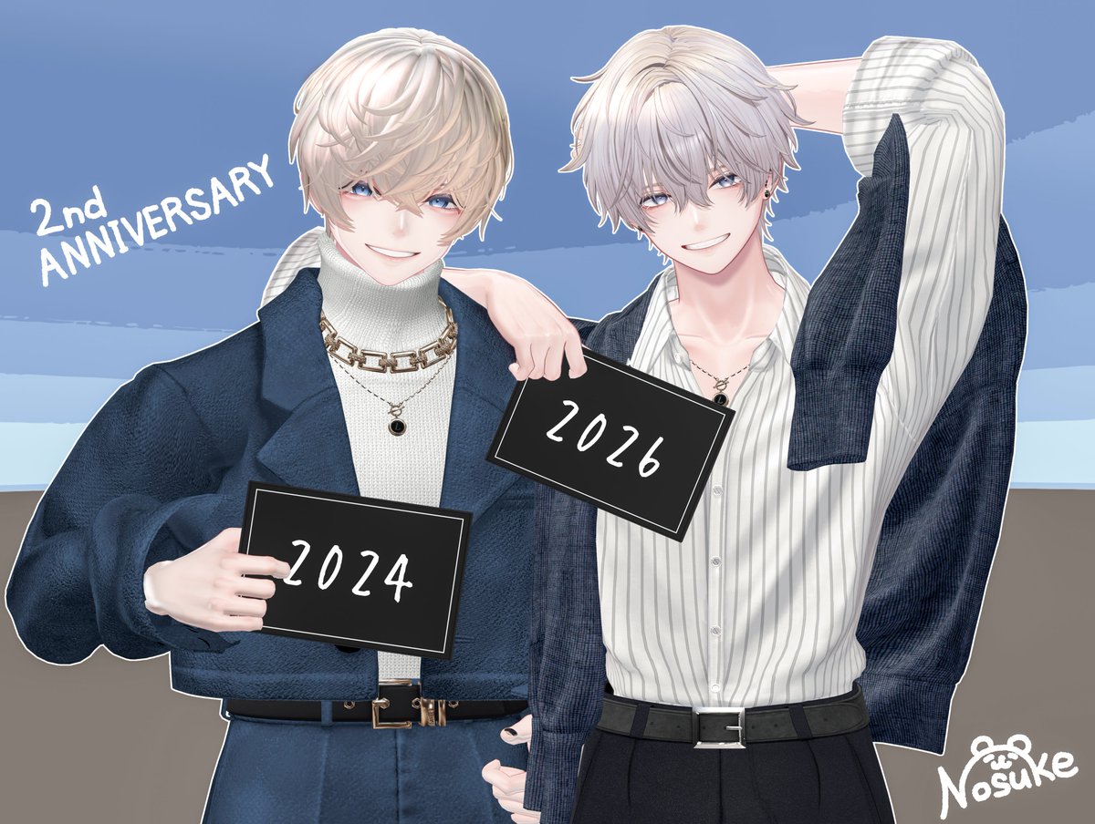 Nosukee1117's tweet photo. おはよー！
今日でぶいちゃ始めて２年！
いつもありがとう🥰🫶 https://t.co/R1UEPBxz04