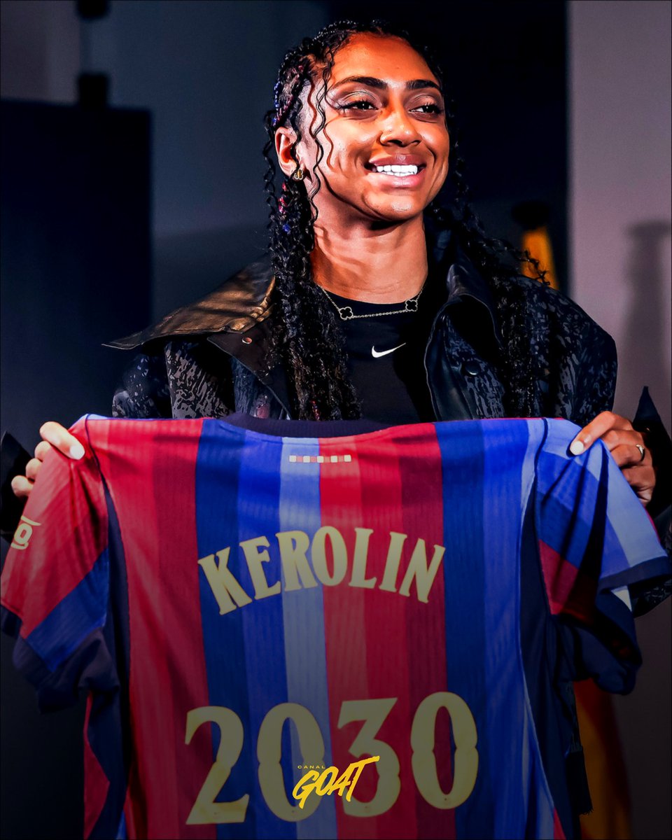 CanalGOATBR's tweet photo. 🇧🇷 KEROLIN APRESENTADA NO BARCELONA! 🔵🔴
A brasileira assina até 2030 após acordo com o Manchester City em uma operação de 1,2 milhões de euros fixos mais variáveis.
Vai brilhar na Espanha? Comente! 👇🇪🇸 #Kerolin #CanalGOAT https://t.co/BuGbp7ChEv