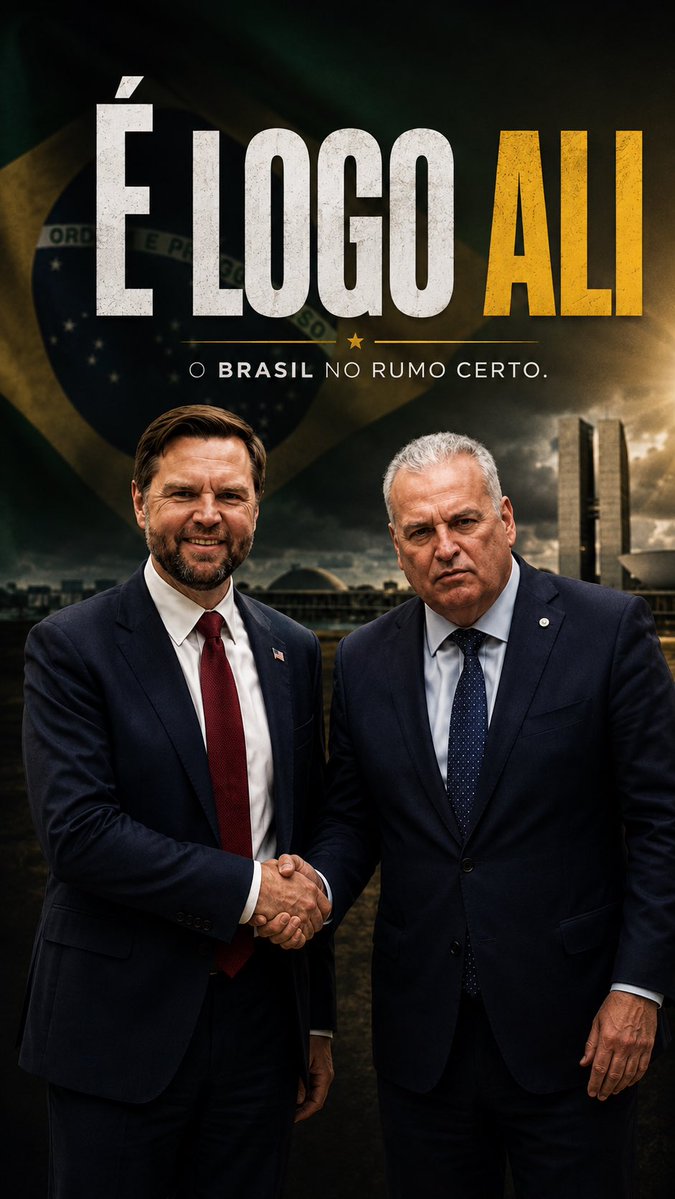 BolsonaroSP's tweet photo. Vem com fé! 
📸  Imagem produzida por IA de @JDVance e @Alfredogaspar_, Vice Presidente dos EUA e Brasil em 2027. 👊🇺🇸🇧🇷🙏 https://t.co/nY8DS8F25j