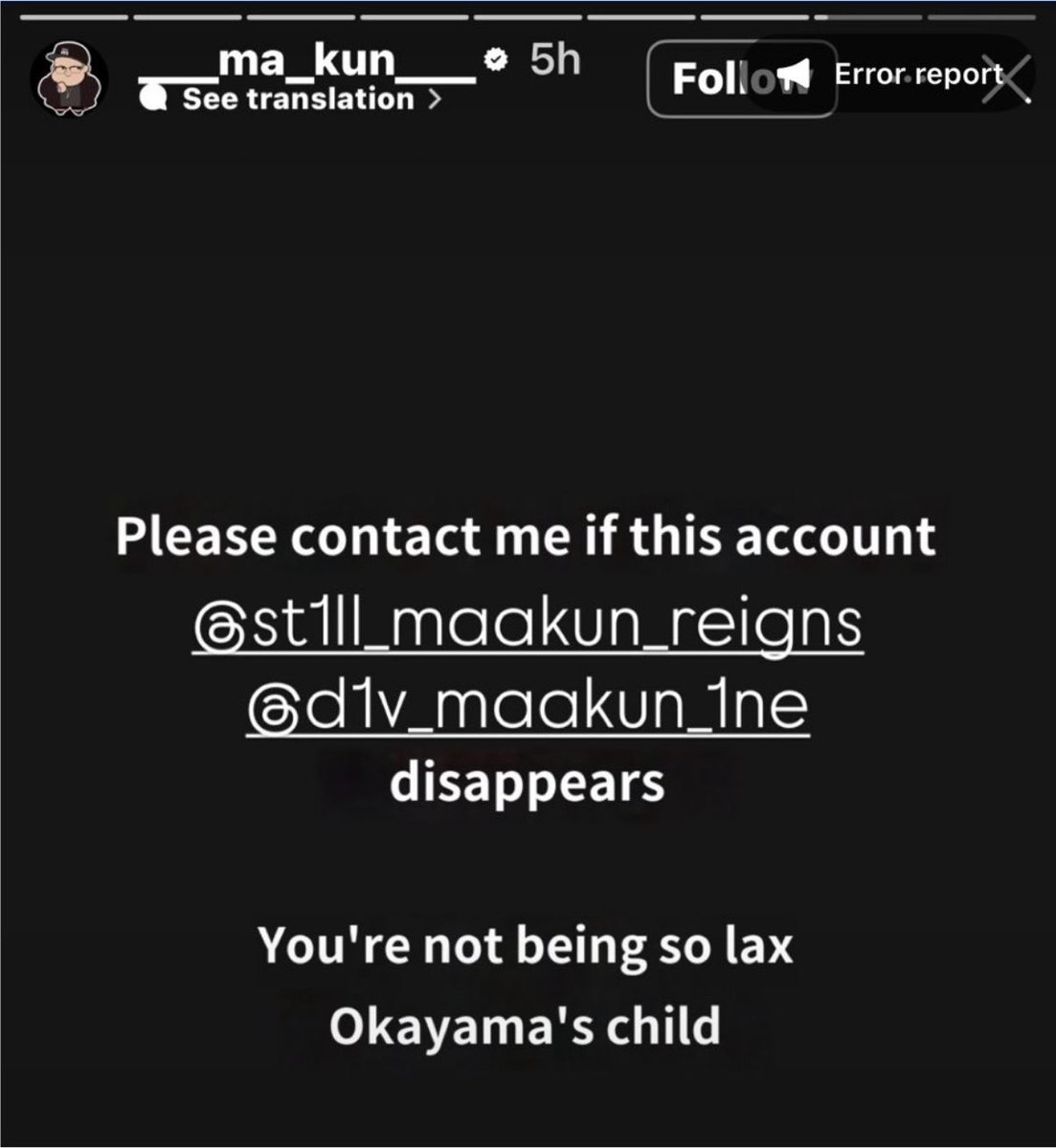 minrluvs's tweet photo. I ask engenes to pls report this to hybe. This is from the stories of a pretty famous insta creator in Japan threatening rk and his family. https://t.co/DKVtyJZs7y