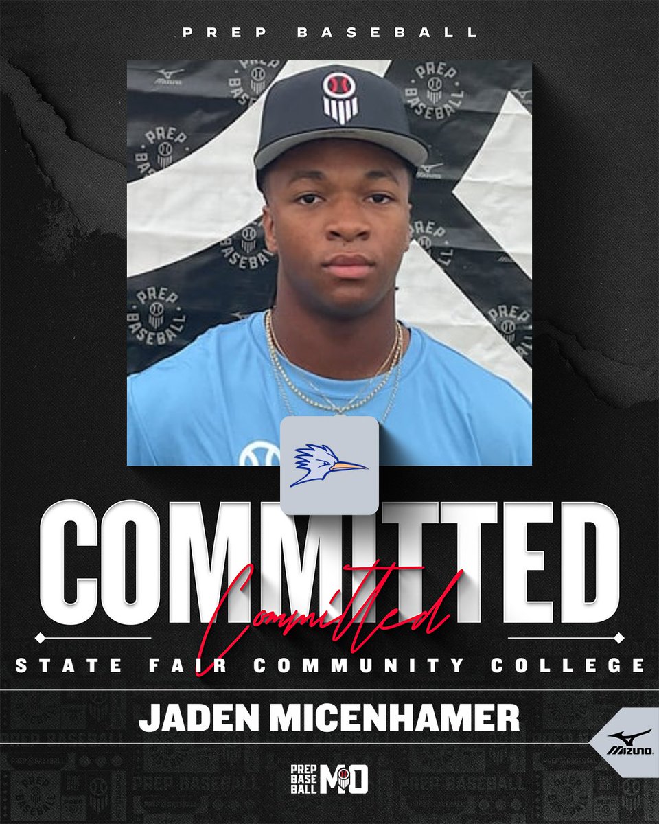 PrepBaseballMO's tweet photo. OF Jaden Micenhamer (Raymore-Peculiar, 2027) commits to State Fair Community College
Micenhamer was recently a member Team Missouri at #CSSrG26
@JMicenhame71937
@RP_HS_baseball
@StateFairBSBL
๐ค: https://t.co/Q8dzB9aDkB https://t.co/D8OpTuhv8i
