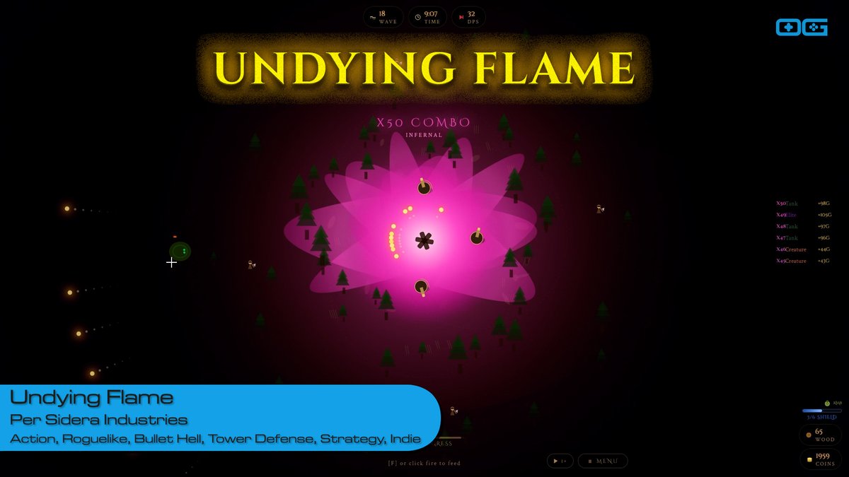 OverageGmngCom's tweet photo. OG plays Undying Flame!
https://t.co/bAOWd9aoJq

Like &amp; Sub!

@PersideraInd

#UndyingFlame #IndieGame #ActionRoguelike #Roguelite #WaveSurvival #TowerDefense #BulletHell #PerSidera #SoloDev #IndieDev #SteamGames #PCGaming #PixelArt #Minimalist #ProceduralGeneration #SurvivorsLike https://t.co/SMO9RLI7de