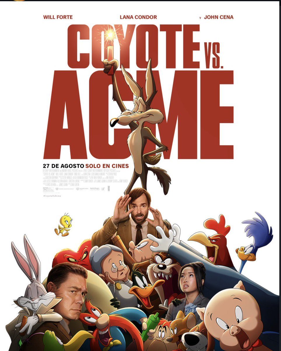 HollywoodHandle's tweet photo. New poster for ‘COYOTE VS. ACME’ 

Releasing in theaters on August 28. https://t.co/nnwLJHU83Q