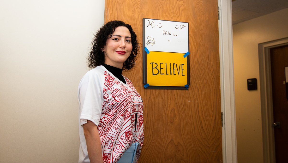 SDSU's tweet photo. With a new season of Ted Lasso here, SDSU Associate Professor Afarin Rajaei explores why the series is more than a comedy. Her research highlights how its stories of vulnerability, therapy and connection can challenge stigma and inspire healing. https://t.co/ewgTadlgwe