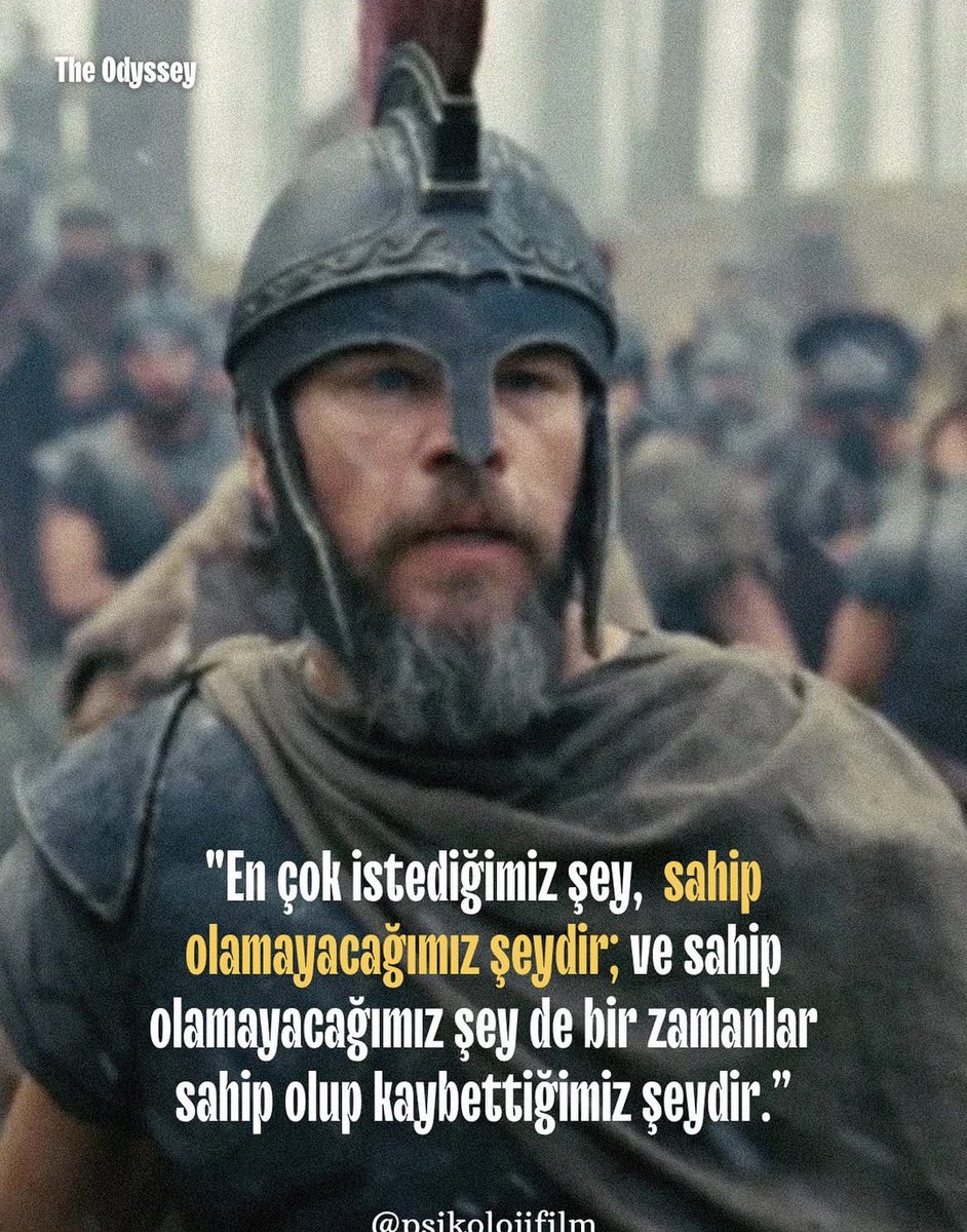 mbytkn's tweet photo. #TheOdyssey  
#ChristopherNolan
Muazzam bir yapıt. Özellikle film müzikleri. https://t.co/1YL62eXw7J