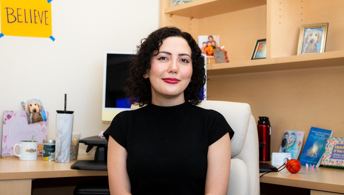 SDSU's tweet photo. With a new season of Ted Lasso here, SDSU Associate Professor Afarin Rajaei explores why the series is more than a comedy. Her research highlights how its stories of vulnerability, therapy and connection can challenge stigma and inspire healing. https://t.co/ewgTadlgwe