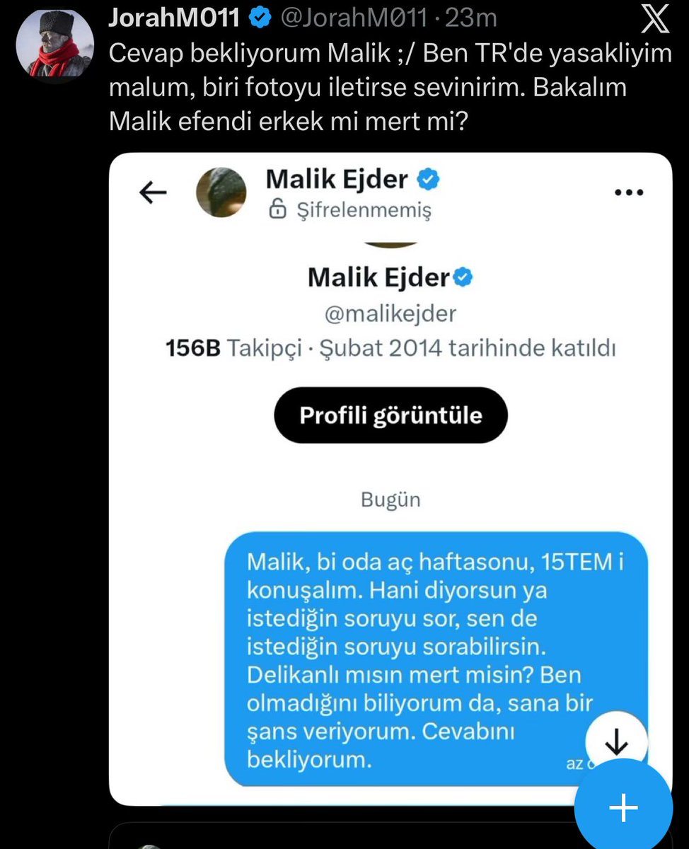 maykicn's tweet photo. @malikejder @JorahM011 tan mesaj var! https://t.co/E2ZHywguuD
