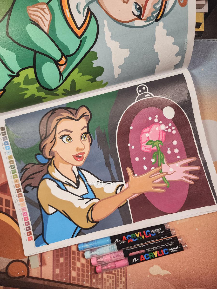 Callalilyvan's tweet photo. 🧡 Hello! How are y'all doing? It's been hot here the past week and this week, too.
⊹ ࣪ ˖ Disney Princesses Color by Number, Belle, page 44
⊹ ࣪ ˖ guangna markers
#coloring #colorbynumber #disneyprincess #disneycoloring #beautyandthebeast https://t.co/jPvAVHtuMT